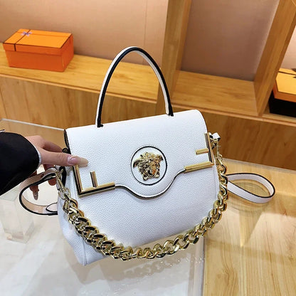 Premium Retro Messenger Bag Women - Textured Leather Shopper with Custom Paris Letter Logo & Versatile Crossbody Strap Design