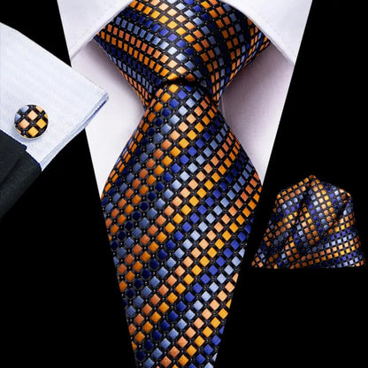 Hi-Tie Psialey Black Gold Silk Elegant Tie For Men Groom Wedding Men Necktie Pocket Square Cufflink Accessory Wholesale Designer