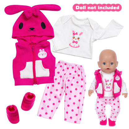 2023 New Cute frog Suits Fit For 43cm Baby Doll 17 Inch Reborn Baby Doll Clothes