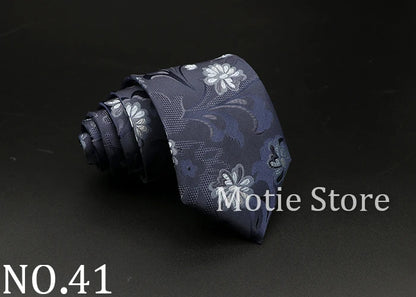 New Style Fashion Jacquard Floral Paisley Necktie Polyester Male Narrow Red Blue Tie Suit Shirt Gift For Men Accessory Gravatas