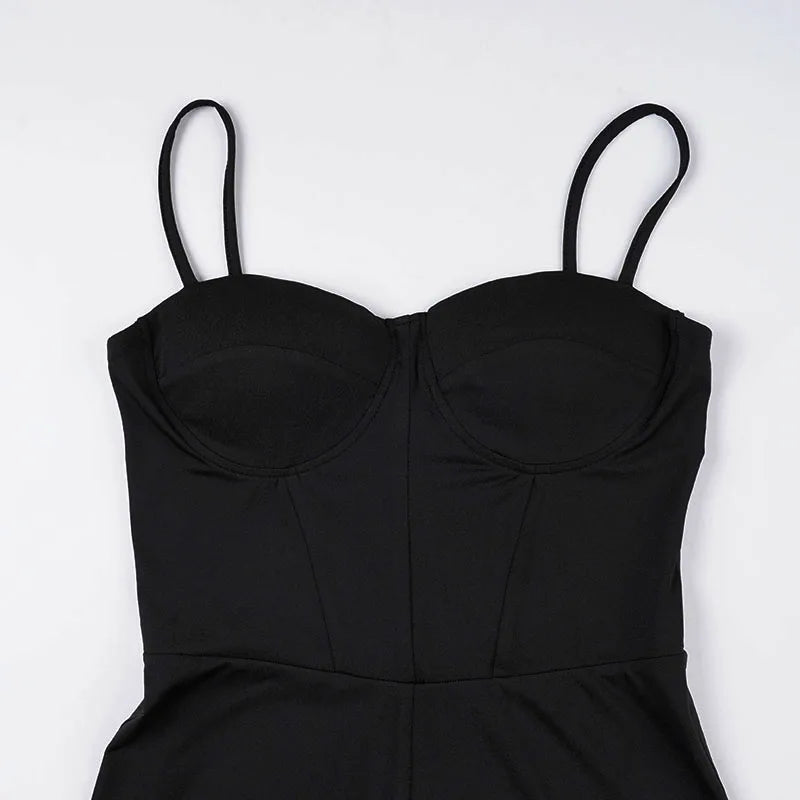 Women's Strapless Jumpsuit with Built-in Padded Bra Backless Flare Leg Slim-Fit Y2K Hot Girl Ideal for Party Club & Daily Outfit