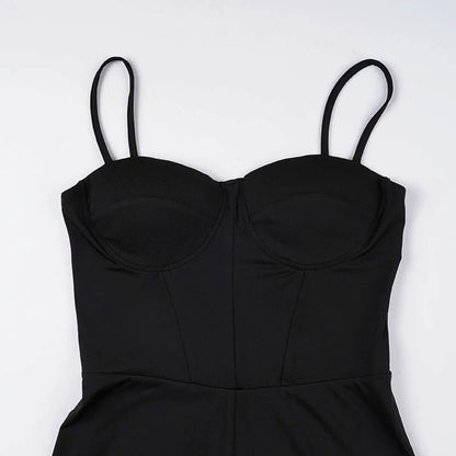 Women's Strapless Jumpsuit with Built-in Padded Bra Backless Flare Leg Slim-Fit Y2K Hot Girl Ideal for Party Club & Daily Outfit