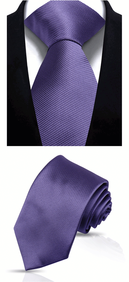 Solid Tie 7.5cm Necktie For Men Fashion Wedding Ties Slim Blue Gray Classic Neckties Men Business Jacquard Woven Classic Gravats