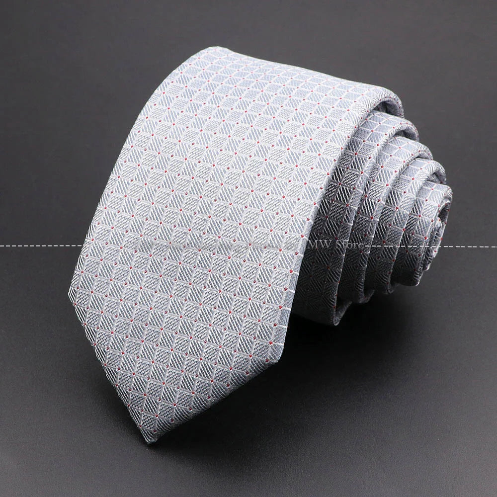 New Design Wedding Men Tie Purple Blue Solid Striped Plaid Dots Neckties Men Business Dropshipping Groom Collar Accessories Gift