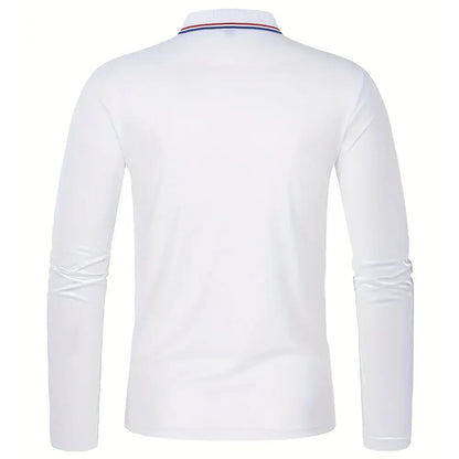 Men's Spring and Autumn Casual Breathable Comfortable Polo Shirt Hot Selling Fashion Men's Business Long Sleeve T-Shirt