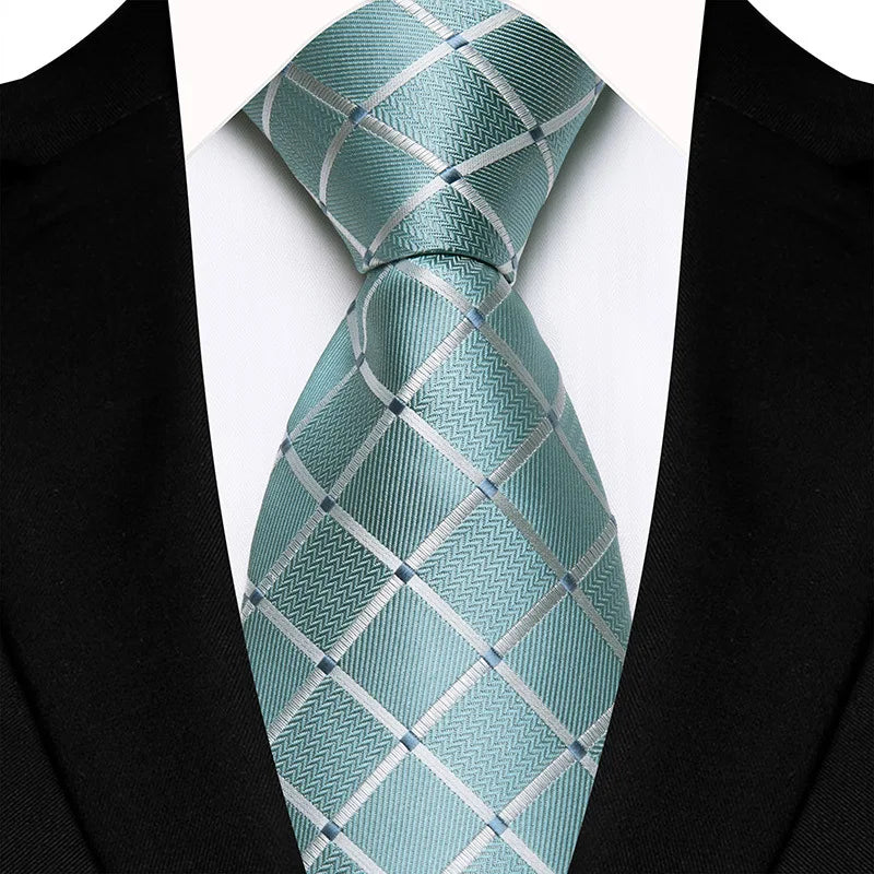 41 Colors 8CM Mens Ties Green Blue Plaid Stripes Floral Classic Business Necktie Jacquard Woven Neck ties For Men Wedding Party