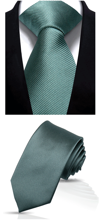 Solid Tie 7.5cm Necktie For Men Fashion Wedding Ties Slim Blue Gray Classic Neckties Men Business Jacquard Woven Classic Gravats