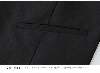 High Quality Men Suits 3 Pieces Elegant Blazer 2 Sets Luxury Wedding Business Vest Pants Coats 2023 Formal Jackets