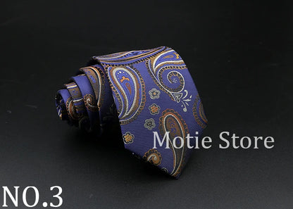 New Style Fashion Jacquard Floral Paisley Necktie Polyester Male Narrow Red Blue Tie Suit Shirt Gift For Men Accessory Gravatas