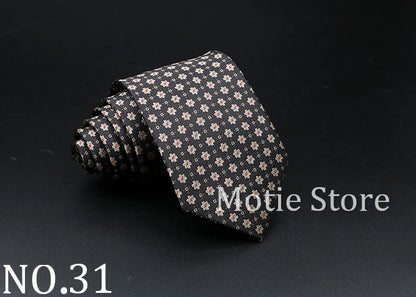 New Style Fashion Jacquard Floral Paisley Necktie Polyester Male Narrow Red Blue Tie Suit Shirt Gift For Men Accessory Gravatas