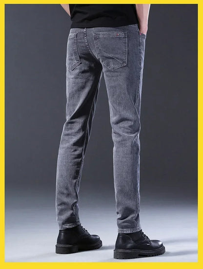 2024 New Men Spring and Autumn Korean Version Comfort Men Stretch Youth Slim Fashion  Skinny Jeans Pants Designer Clothes