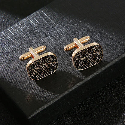 Personality Men's Shirt Cufflinks Luxury Quality Wedding Jewelry Gifts for Guests Retro Pattern French Cuff Nails Sleeve Button