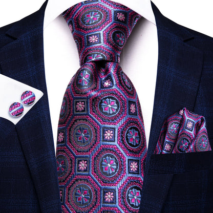 Hi-Tie Light Purple Solid Silk Wedding Tie For Men Quality Hanky Cufflink Gift Necktie Set Fashion Novelty Designer Dropshipping