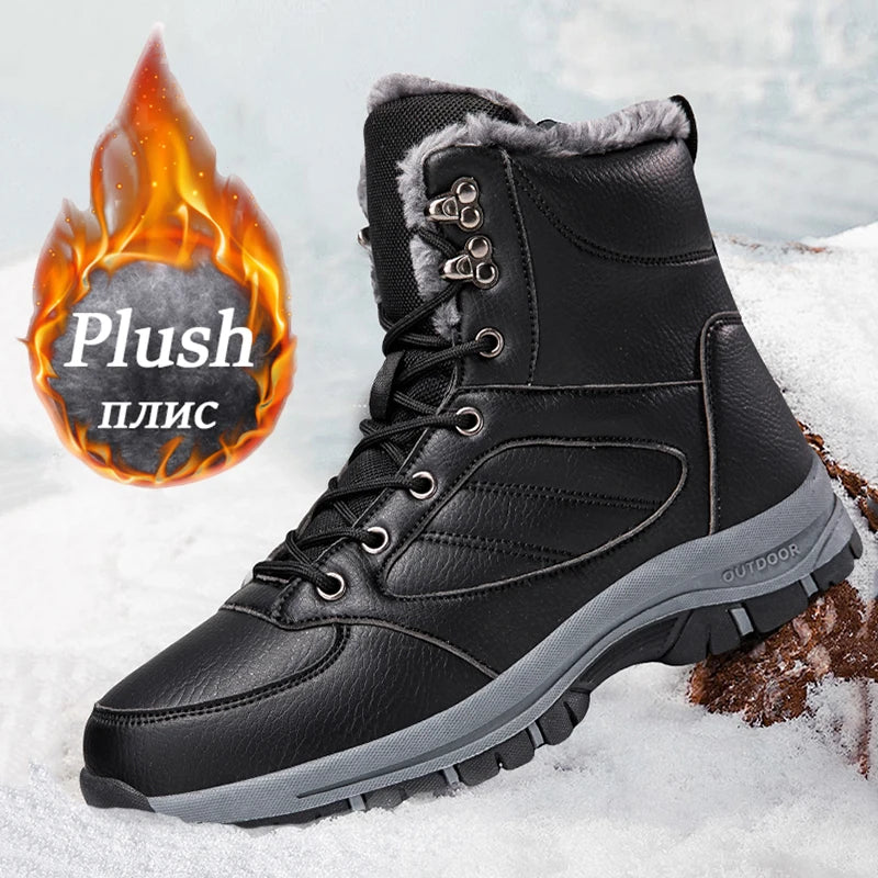 Winter Snow Boots For Man Sneakers Fast Shipping Outdoor Hiking Boots Hight Quality Waterproof PU Climbing Casual Shoe Size39-48