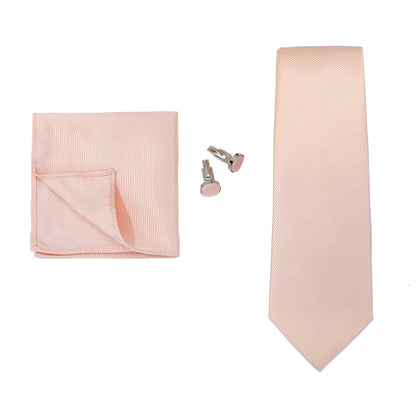 Necktie Fashion Brand Handmade Solid Necktie Handkerchief Cufflinks Set For Men Ties Suit Shirts Wedding Accessories Man Gifts