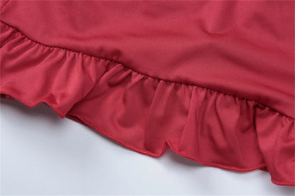 2024 European and American New High end Y2K Sexy Open Back Lace up Slim Fit Spicy Girl Short Skirt Summer Party Club Mini Dress