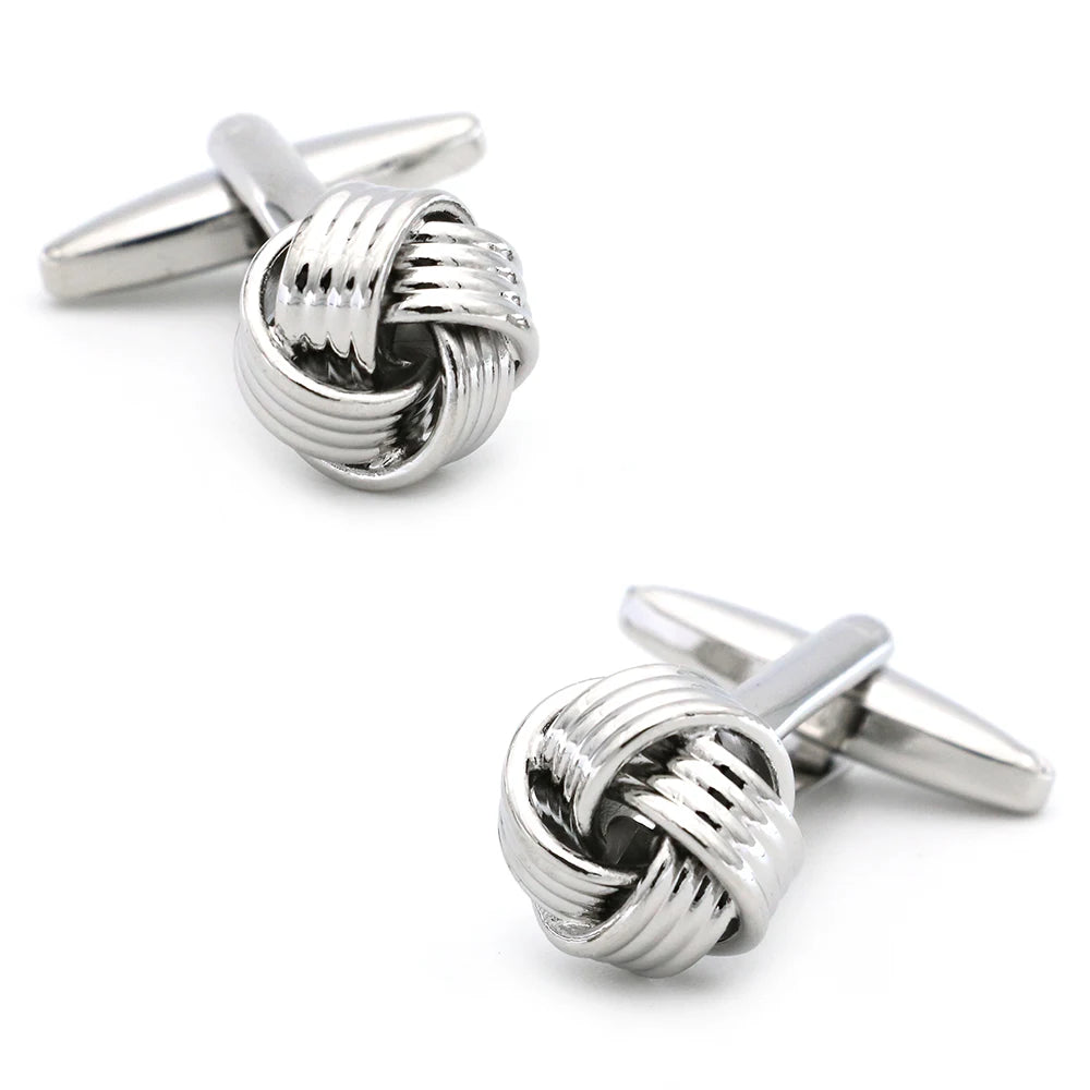 iGame Fashion Knot Cuff Links Quality Brass Material Woven Ball Design Cufflinks For Wedding  Men