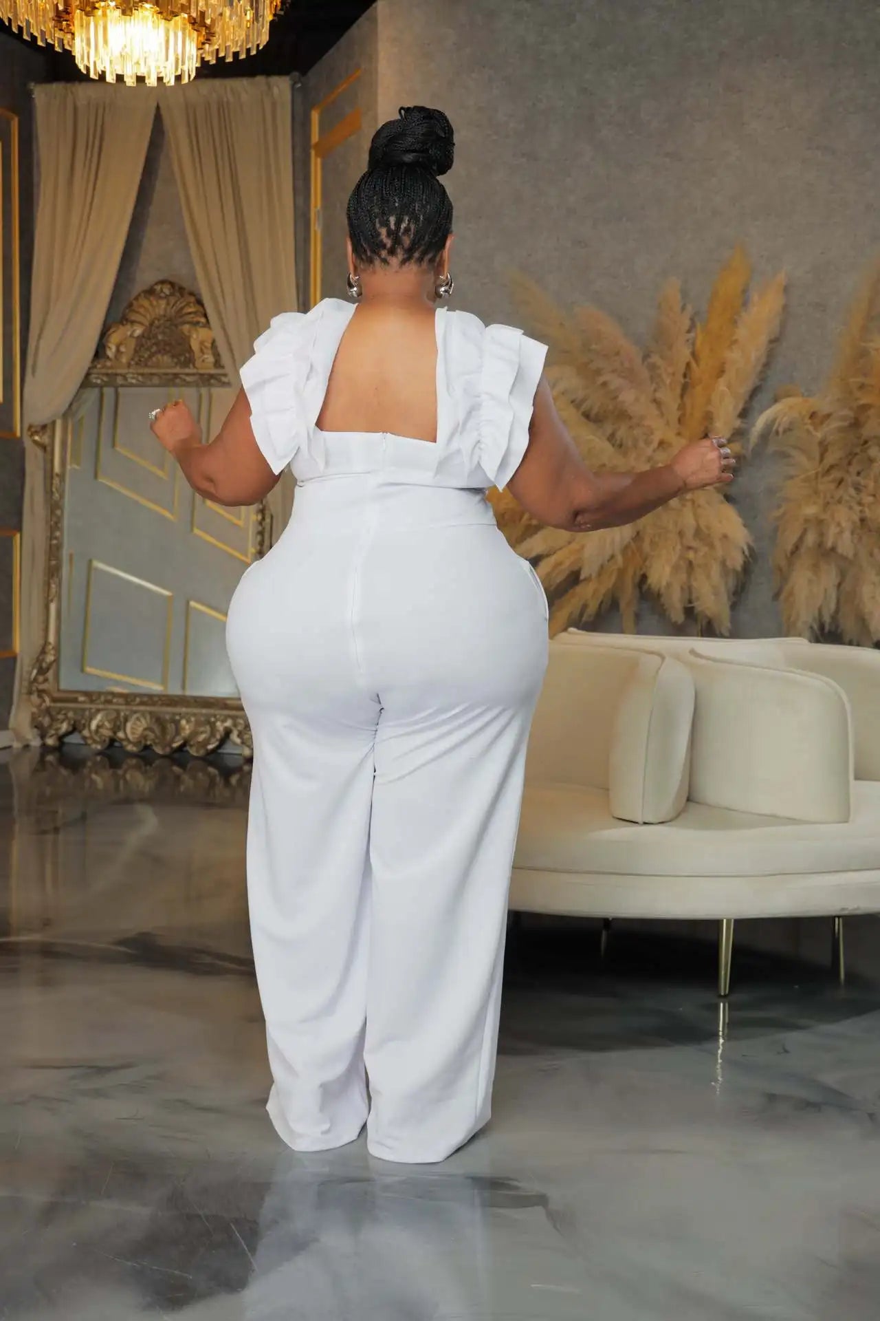 Plus Size Women Clothes Jumpsuit Summer Clothes Black Urban Leisure Bodysuit New 2024 Wide Leg Jumpsuit