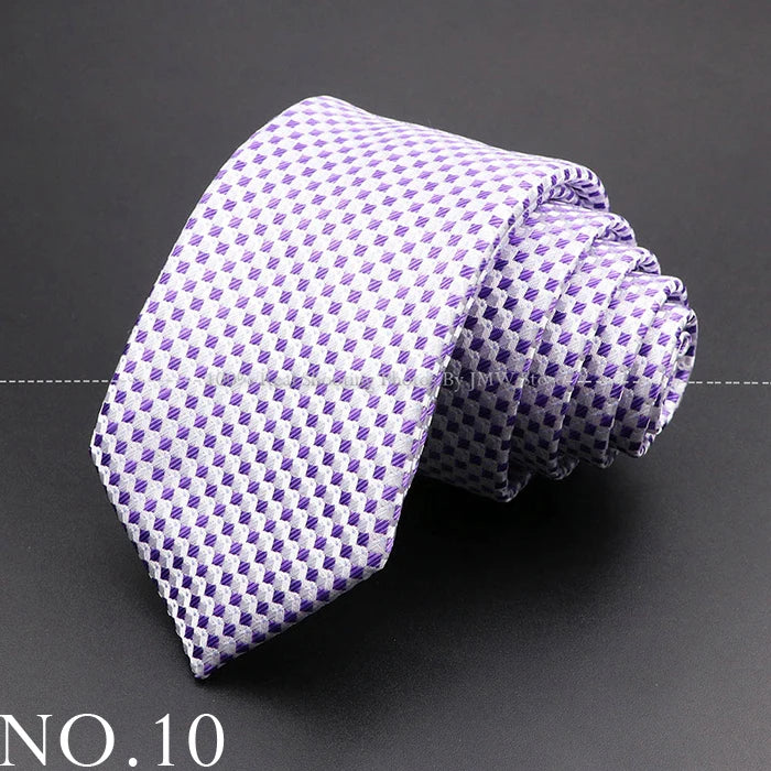 New Design Wedding Men Tie Purple Blue Solid Striped Plaid Dots Neckties Men Business Dropshipping Groom Collar Accessories Gift