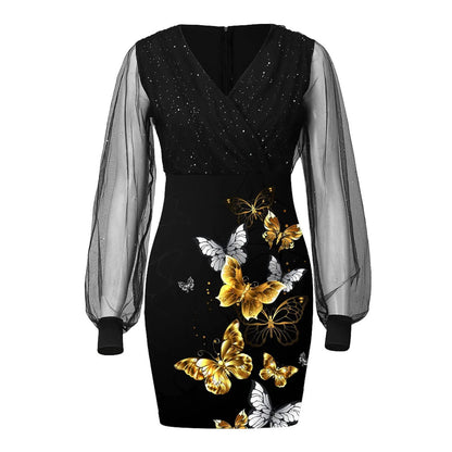 Dress For Women Sexy Formal Gowns and Evening Dresses Fashion Party Club Prom Wrap Long Dress Bright Flash Rhinestone Dress
