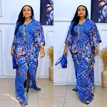 2025 African Dresses for Women Traditional Africa Clothing Dashiki Ankara Outfits Gown Abayas Robe Muslim Kaftan Maxi Long Dress