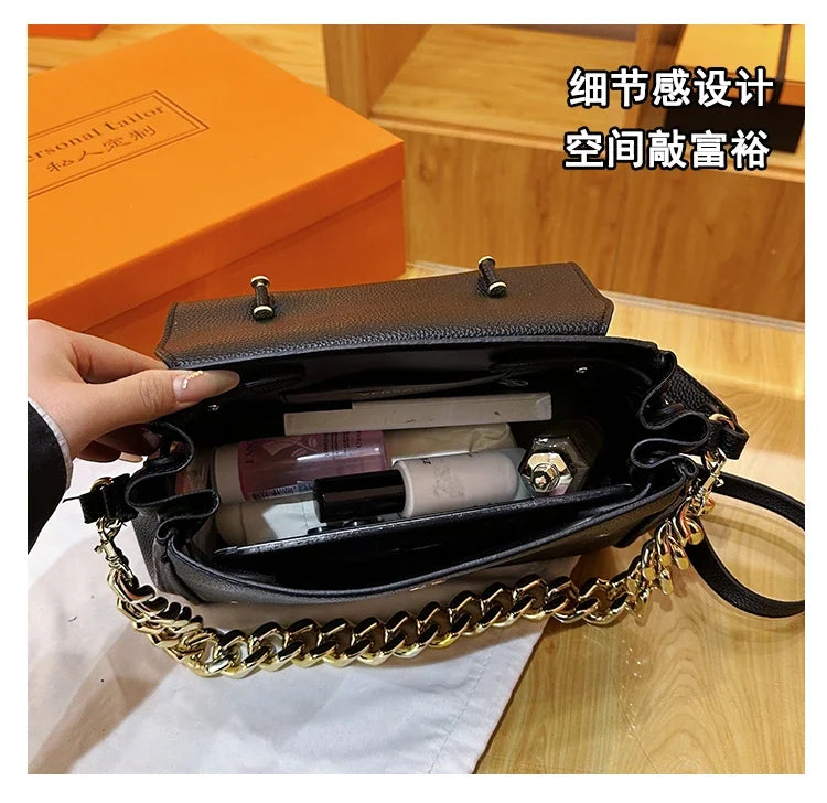 Premium Retro Messenger Bag Women - Textured Leather Shopper with Custom Paris Letter Logo & Versatile Crossbody Strap Design