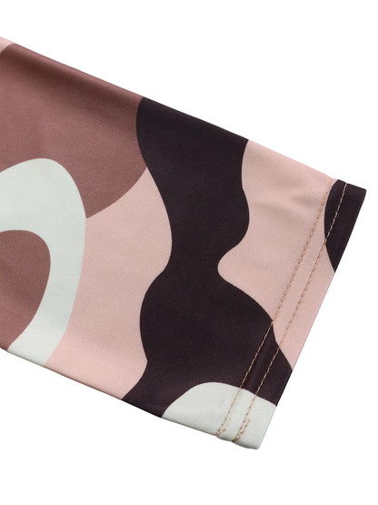 Women's 2024 Autumn New Style Fashionable Elegant Temperament Fashionable Printed Strap Waist Large Skirt Large Size Dress