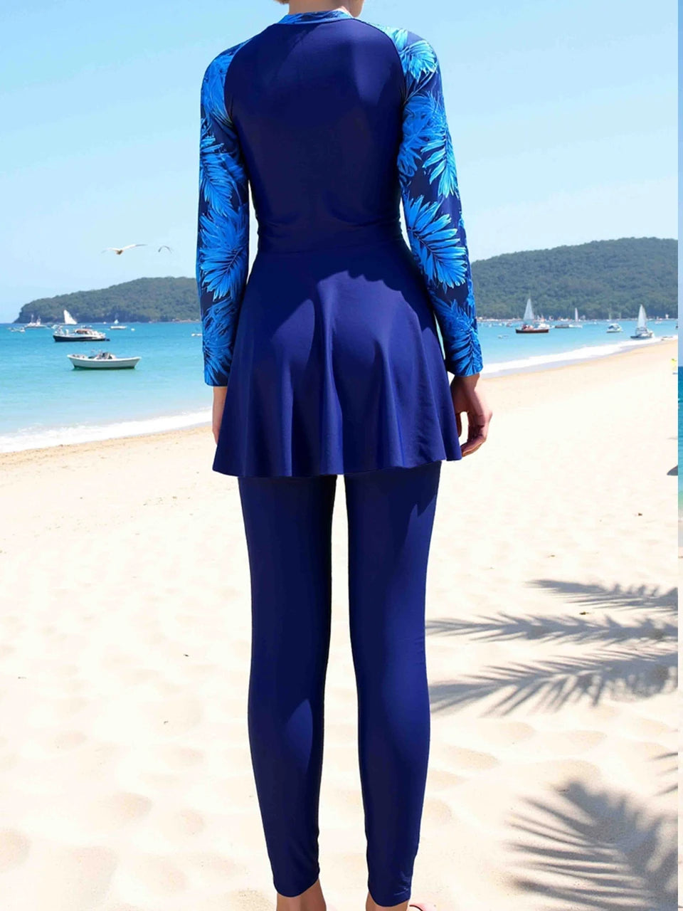 Front Zipper Surfing Swimsuit Dress & Beach Pants 2025 Women 2-Piece Sun Protection Swimwear Female Sport Diving Swimming Suits