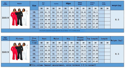 X6019 Plus Size Solid Color Women's Fashion Loose-Fit Cross-Border New Jumpsuit Without Straps Sexy Stylish Female Romper