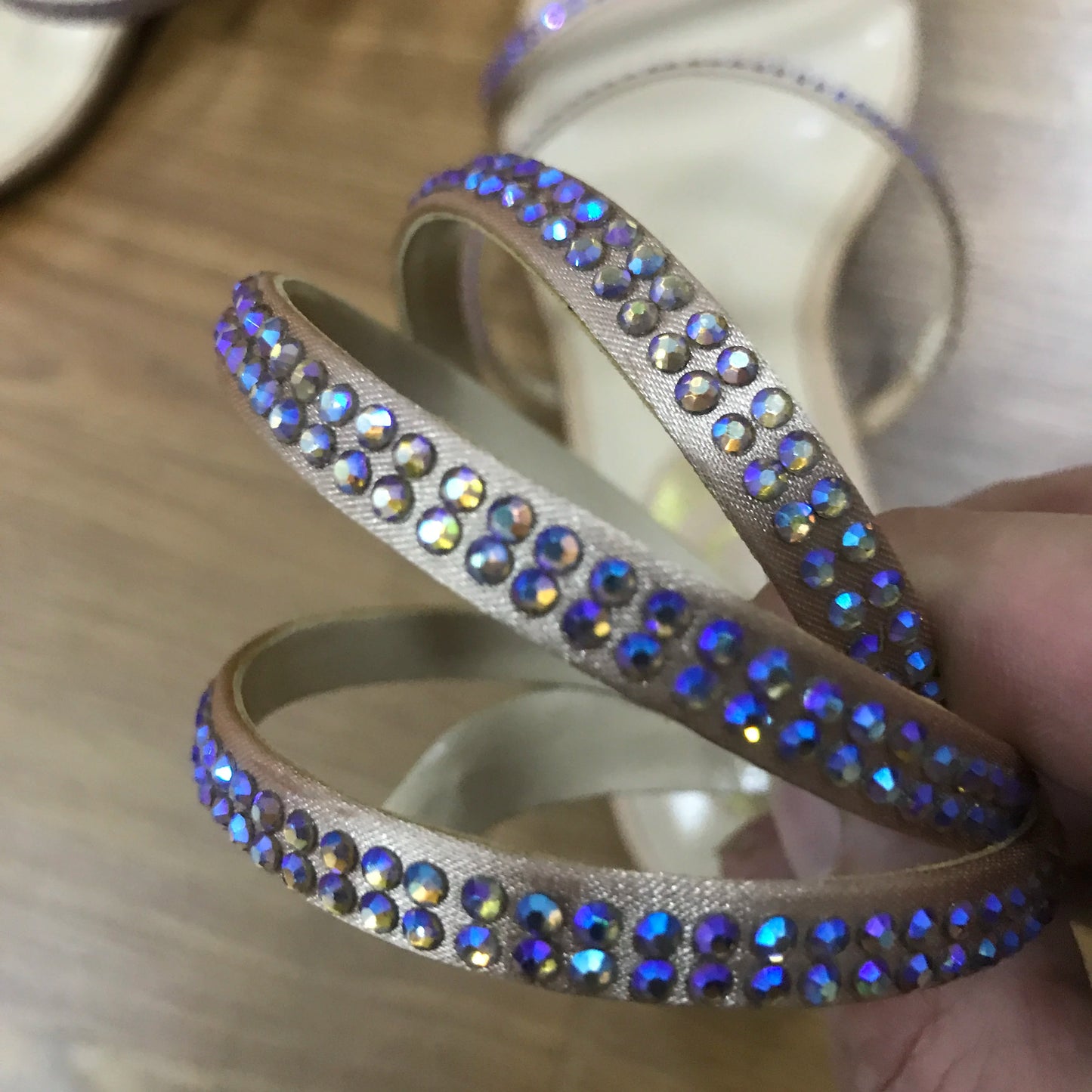 Gold Luxury Rhinestone Satin snake twine shape Women Sandals Summer Women's Shoes High Heels