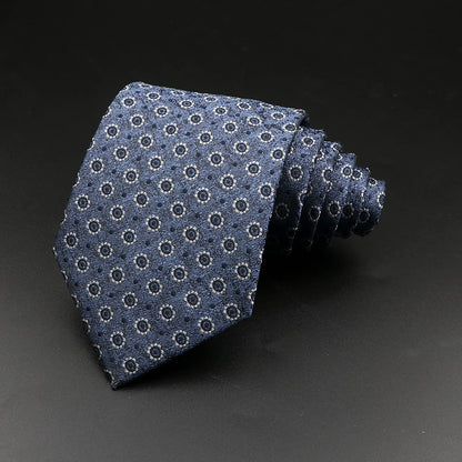 8 cm Tie Gravatas Newest Design Woven 8 cm Silk Necktie Wedding Business Suit Accessories Blue Man Dot Fit Group Party Office