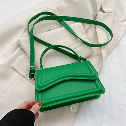 New Fashion Sling Shoulder Bag Trend PU Leather Messenger Handbags Solid Color Leisure Stylish Crossbody Bags For Women Girls