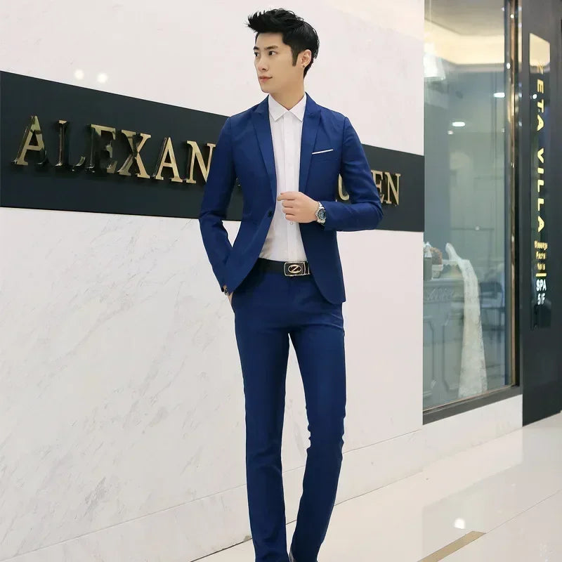 Elegant Suits For Men Wedding 3 Pieces 2 Set Luxury Fashion Classic Full Jackets Vest Pants Blazers Outfit 2024 Formal Costume