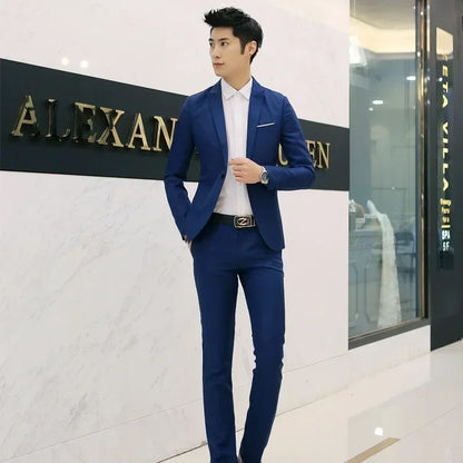 Elegant Suits For Men Wedding 3 Pieces 2 Set Luxury Fashion Classic Full Jackets Vest Pants Blazers Outfit 2024 Formal Costume