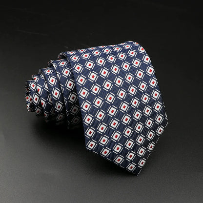 New Style Fashion Jacquard Floral Paisley Necktie Polyester Male Narrow Red Blue Tie Suit Shirt Gift For Men Accessory Gravatas