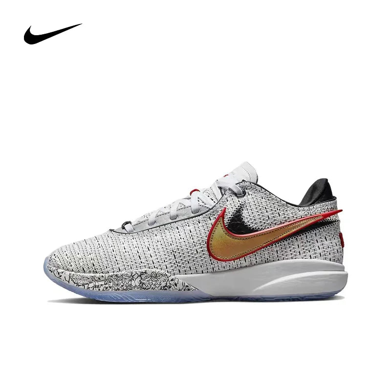 Nike Lebron 20 shock-absorbing durable wrapped supportive low cut Air Zoom practical basketball shoes for men and women