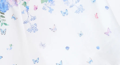 Summer French Floral Chiffon Dress Women Off Shoulder Slim High Quality Sheer Elastic Spring Vacation Print Ruffles Long Dresses