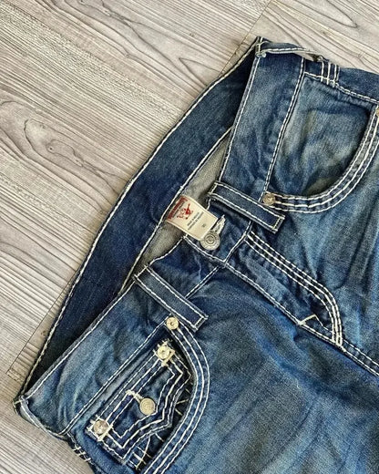 High-quality New Jeans Y2K Street Popular Multicolor U Brand Retro Wide-leg Pants Unisex Casual Loose Joker Couple Jeans Pants