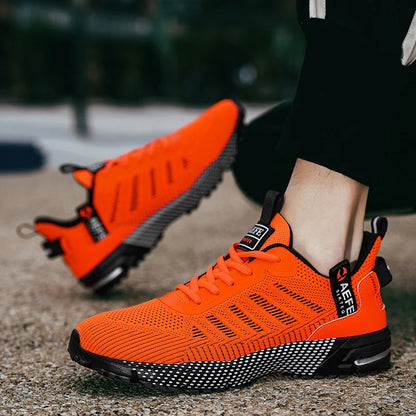 High Quality Men's Running Shoes Summer Sports Marathon Shoes Men Gym Sneakers Orange Trendy Sneakers Men zapatillas de hombre