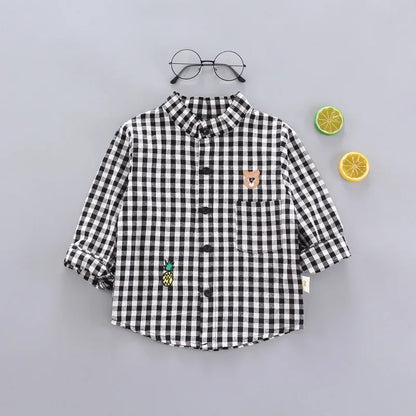 DIIMUU Spring Autumn Kids Baby Boys Cotton Clothes Shirt Toddler Girls Tee Clothing Children Wears Infant Blouse 1 2 3 4 5 Years