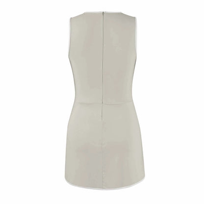 Women's Tennis Dress Summer Workout Dress Athletic Sleeveless Active Dresses Built In Shorts Fashion tight fitting Sports Skirt