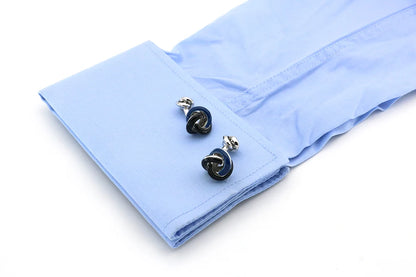 iGame Fashion Knot Cuff Links Quality Brass Material Woven Ball Design Cufflinks For Wedding  Men