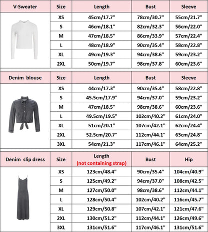 AP SS25 Women Lightweight Denim Wrap Blouse & Slip Dress