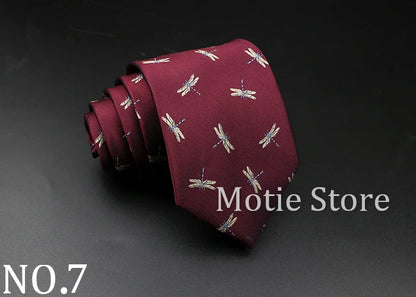 New Style Fashion Jacquard Floral Paisley Necktie Polyester Male Narrow Red Blue Tie Suit Shirt Gift For Men Accessory Gravatas