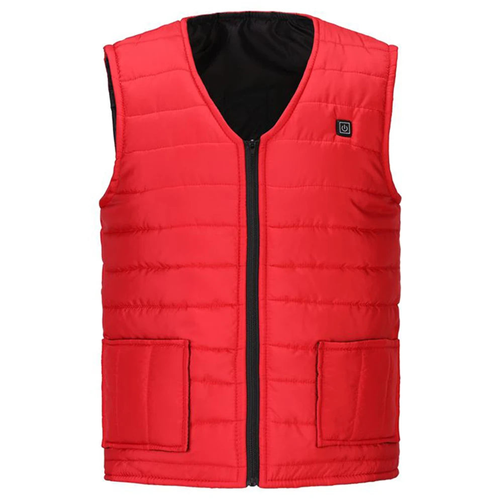 Unisex Heated Vest 9 Area Heating Thermal Jacket USB Electric Heating Vest Men Women Smart Headed Waistcoat for Outdoor Camping