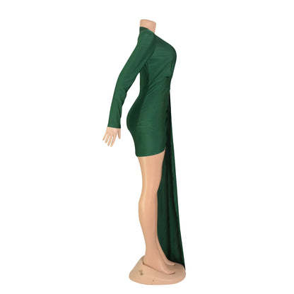 Elegant Deep V Neck Long Sleeve Sequins Prom Dress Women Elegant Wedding Party Mini Fashion Evening Dresses