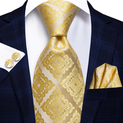 Hi-Tie Designer Silk Wedding Tie For Men Blue White Plaid Handky Cufflink Set Fashion Necktie For Men Business Party Wholesale