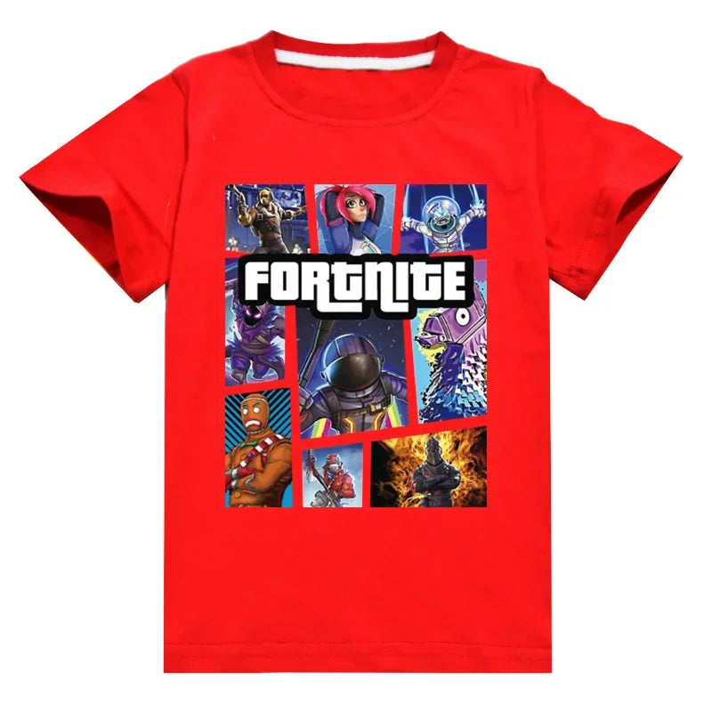 Fortnite T-Shirt Summer Cartoon Children Short Sleeve T-Shirt for Boys Girls Kids TShirt Clothing Print Clothes