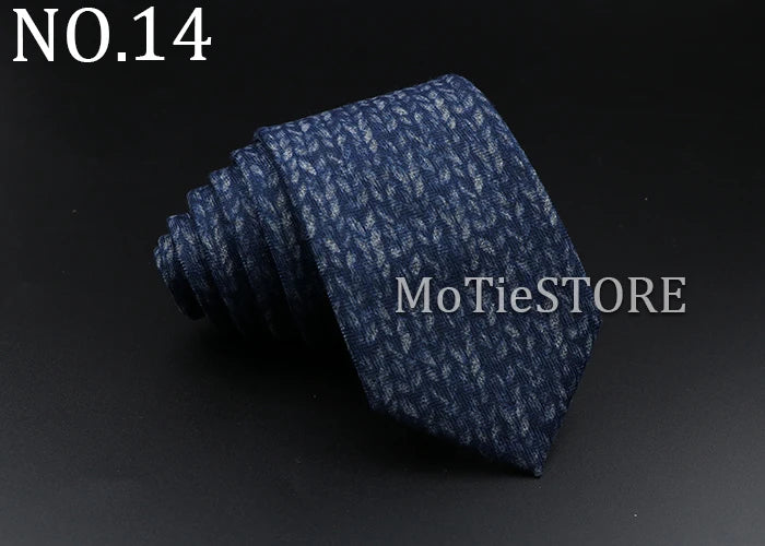 Men's Plaid Tie Cotton Black Grey Red Necktie Handmade Wool Narrow Collar Ties Wedding Business Party Suit Shirt Gift Accessory