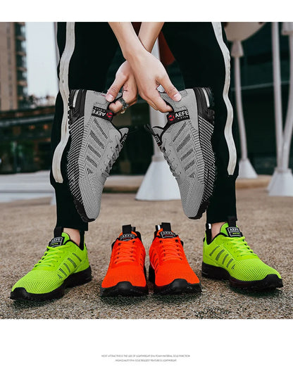 High Quality Men's Running Shoes Summer Sports Marathon Shoes Men Gym Sneakers Orange Trendy Sneakers Men zapatillas de hombre